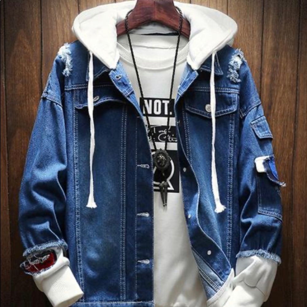HOODED DENIM JACKET